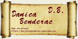 Danica Benderać vizit kartica